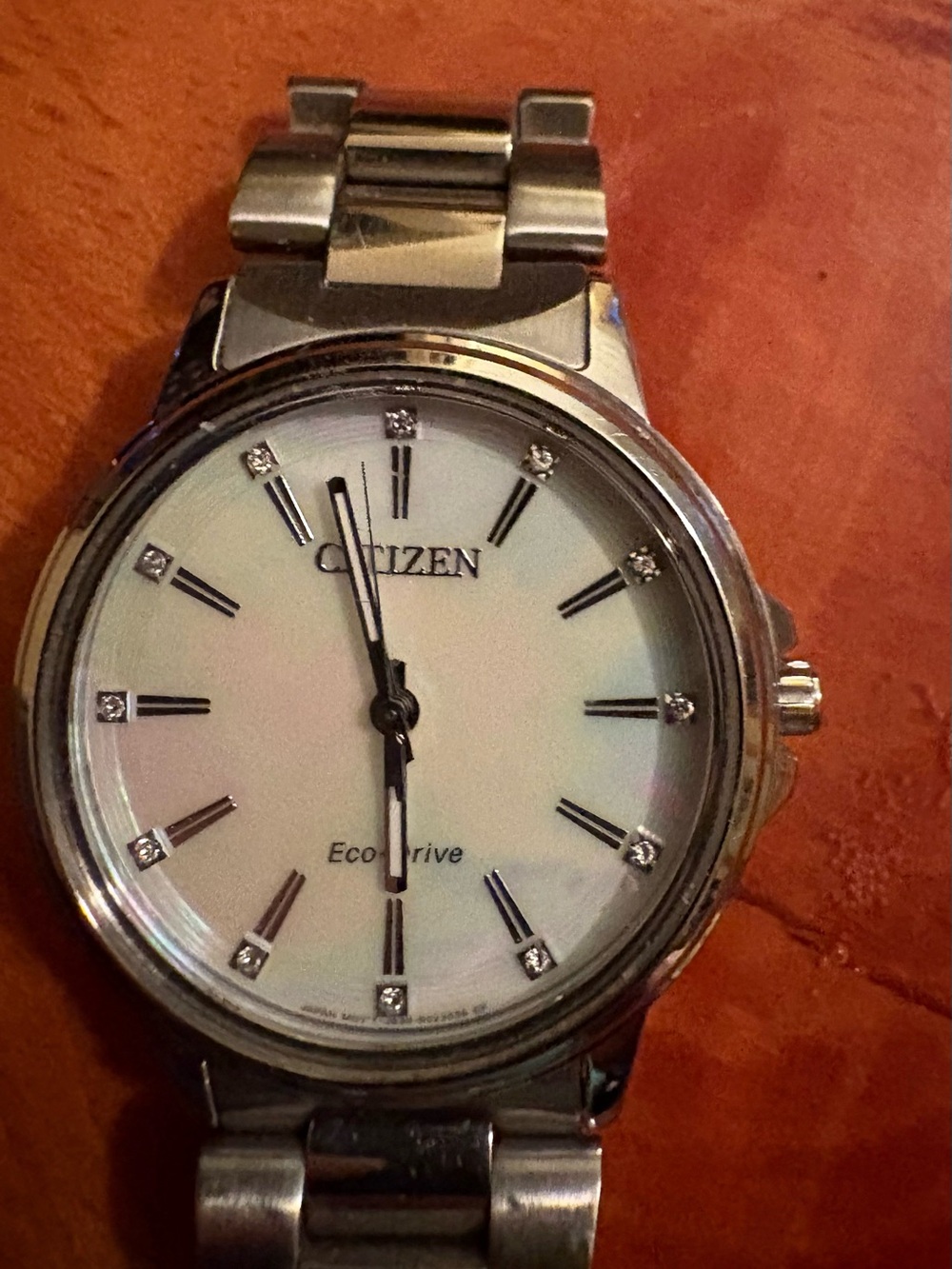 Citizens Women’s Chandler Eco Drive Watch Mother of Pearl Face Swarovski Crystal